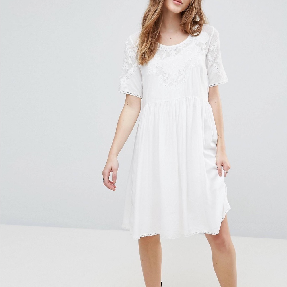 French connection Shannon swing dress white dress lace XS white graduation dress